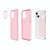 For iPhone 14 Shockproof Terminator Style Transparent Protective Case (Pink)