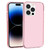 For iPhone 14 Pro Shockproof Terminator Style Transparent Protective Case (Pink)