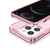 For iPhone 14 Pro Shockproof Terminator Style Transparent Protective Case (Pink)