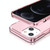 For iPhone 14 Plus Shockproof Terminator Style Transparent Protective Case  (Pink)