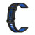 For Samsung Galaxy Watch 4 Classic 42mm 20mm Vertical Pattern Two-Color Silicone Watch Band(Black+Blue)