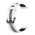 For Amazfit 3 22mm Vertical Pattern Two-Color Silicone Watch Band(White+Black)