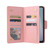 For OnePlus Nord N10 5G Rivet Buckle 9 Cards Three Fold Leather Phone Case(Rose Gold)