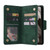 For Google Pixel 8 Rivet Buckle 9 Cards Three Fold Leather Phone Case(Green)
