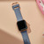 For Apple Watch SE 2023 40mm Pin Buckle Silicone Watch Band(Blue Grey)
