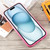 For iPhone 15 Gradient MagSafe Holder Liquid TPU Hybrid PC Phone Case(Pink Red)