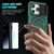 For iPhone 14 Pro Sliding Camshield Magsafe Holder TPU Hybrid PC Phone Case(Deep Green)