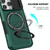 For iPhone 14 Pro Sliding Camshield Magsafe Holder TPU Hybrid PC Phone Case(Deep Green)