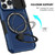 For iPhone 13 Pro Sliding Camshield Magsafe Holder TPU Hybrid PC Phone Case(Royal Blue)