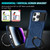 For iPhone 14 Pro Max Sliding Camshield Magsafe Holder TPU Hybrid PC Phone Case(Royal Blue)