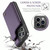 For iPhone 15 Pro CaseMe C22 Card Slots Holder RFID Anti-theft Phone Case(Purple)