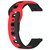 For Samsung Galaxy Watch Active 20mm Double Color Silicone Watch Band(Black+Red)