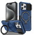 For iPhone 15 Pro Max Sliding Camshield Magsafe Holder TPU Hybrid PC Phone Case(Royal Blue)
