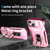 For iPhone 15 Sliding Camshield Holder Phone Case(Pink + Rose Red)