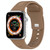 For Apple Watch 9 45mm Square Buckle Silicone Watch Band(Brown)