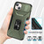 For iPhone 15 Sliding Camshield Holder Phone Case(Alpine Green)