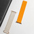 For Apple Watch SE 2023 44mm Reverse Buckle Magnetic Silicone Watch Band(Rose Buckle Starlight Orange)