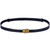 Women Leather Thin Belt With Suits And Dresses Slim Waist Versatile Waist Chain Retro Belt(Black)