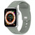 For Apple Watch Ultra 2 49mm Square Buckle Silicone Watch Band(Grey Green)