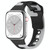 For Apple Watch SE 2023 40mm Double Color Silicone Watch Band(Black+Grey)