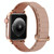 For Apple Watch 9 41mm Reverse Buckle Magnetic Silicone Watch Band(Rose Buckle Pink)