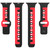 For Apple Watch SE 2023 40mm Double Color Silicone Watch Band(Black+Red)