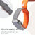 For Apple Watch SE 2023 40mm Loop Magnetic Silicone Watch Band(Grey Orange)