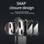 For iPhone 14 Plus Skin Feel Lens Holder Translucent Phone Case(Black)