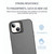 For iPhone 14 Plus Skin Feel Lens Holder Translucent Phone Case(Black)