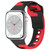 For Apple Watch SE 2022 44mm Double Color Silicone Watch Band(Black+Red) For Apple Watch SE 2022 44mm Double Color Silicone Watch Band(Black+Red)