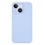 For iPhone 15 Plus Silicone Phone Case with Wrist Strap(Light Blue)