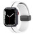 Two Color Folding Buckle Silicone Watch Band For Apple Watch SE 2023 44mm(White+Black) Two Color Folding Buckle Silicone Watch Band For Apple Watch SE 2023 44mm(White+Black)