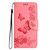 For iPhone 15 Pro Butterfly Embossed Flip Leather Phone Case(Pink)