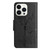For iPhone 15 Pro Max Butterfly Embossed Flip Leather Phone Case(Black)