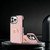 For iPhone 15 Pro Max Ring Card  Litchi Leather Back Phone Case(Pink)