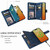 For iPhone 15 Pro Crossbody Multi-card Slot Wallet Zipper Leather Phone Case(Dark Blue)