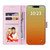 For iPhone 15 Pro Max Bronzing Painting RFID Leather Case(Rose Flower)