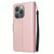 For iPhone 15 Pro Max Multifunctional Horizontal Flip Leather Phone Case with Three Card Slot(Rose Gold)