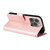 For iPhone 15 Pro Max Multifunctional Horizontal Flip Leather Phone Case with Three Card Slot(Rose Gold)