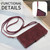 For iPhone 15 Crossbody Multi-card Slot Wallet Zipper Leather Phone Case(Wine Red)