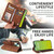 For iPhone 15 Plus Crossbody Multi-card Slot Wallet Zipper Leather Phone Case(Brown)