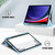 For Samsung Galaxy Tab S9 Acrylic 3-folding Smart Leather Tablet Case(Sky Blue)
