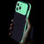 For iPhone 13 Pro Luminous Series Ring Holder Phone Case(White + Lake Green)