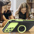 For iPhone 13 Pro Luminous Series Ring Holder Phone Case(White + Lake Green)