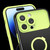 For iPhone 13 Pro Luminous Series Ring Holder Phone Case(White + Lake Green)
