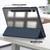 For Samsung Galaxy Tab S9 Acrylic 3-folding Smart Leather Tablet Case(Dark Blue)