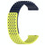 For Honor Watch GS 3i 22mm Holes Breathable 3D Dots Silicone Watch Band(Midnight Blue+Lime Green)