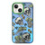 For iPhone 14 Aurora Series Painted Pattern Phone Case(Skull) For iPhone 14 Aurora Series Painted Pattern Phone Case(Skull)