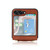 For Samsung Galaxy Z Flip5 5G Lambskin Texture Leather Phone Case with Lanyard(Brown)