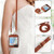 For Samsung Galaxy Z Flip5 5G Lambskin Texture Leather Phone Case with Lanyard(Brown)